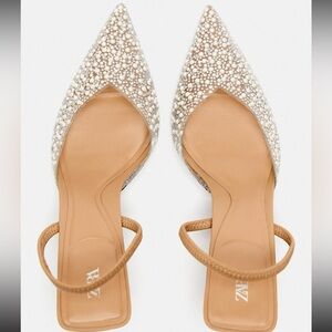 Zara Pearl Slingbacks